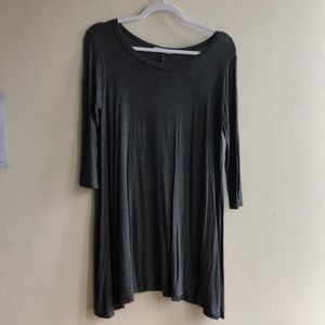 Grey flowy long sleeve casual dress.